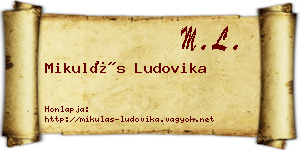 Mikulás Ludovika névjegykártya